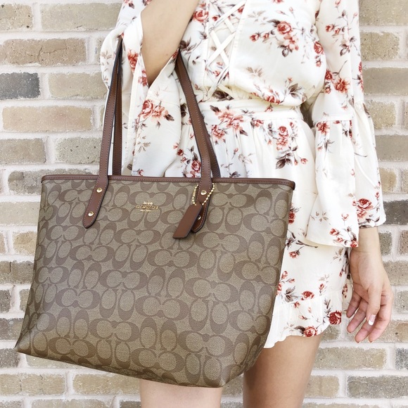 Gaby’sBags👜💕-NWT Coach Tote ZIP Tote - Picture 4 of 7